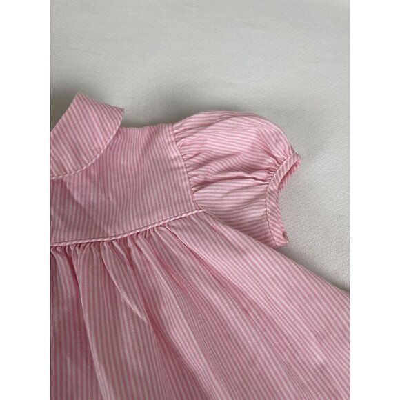 Vintage Jayne Copeland Dress Infant Girls Size 3-9 Months Pink And White Stripes - Picture 4 of 10